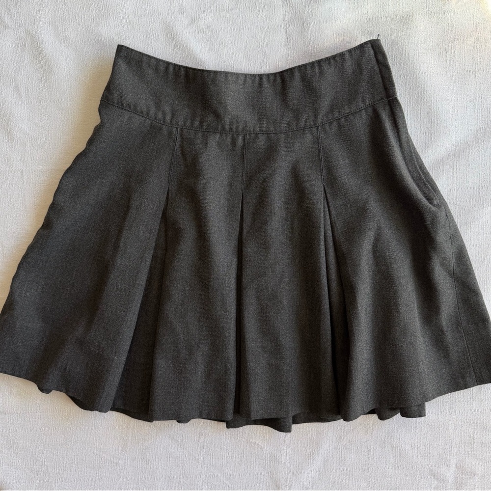 Parker Pleated Grey Mini Skirt Size XS - Academia Soft Grunge Preppy